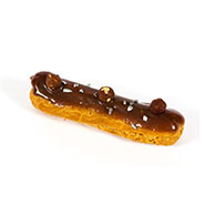 Platted Dessert- Caramel Praline Eclair